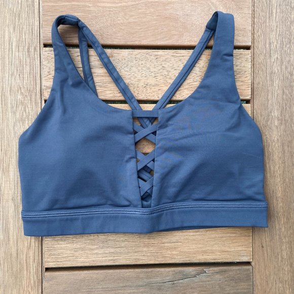 Lululemon | Energy Lace-Up Bra | Size 2 | Color: Shadow(greyish purple) - Picture 5 of 6